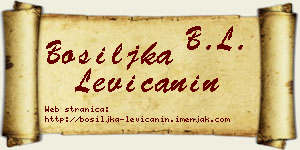 Bosiljka Levičanin vizit kartica